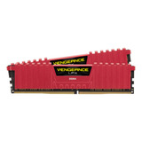 Memoria Ram 16gb Ddr4 Corsair Vengeance Lpx 3200 2x8gb Rojo