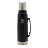 Termo Acero Inoxidable Discovery 1.3 L Para Mate Resistente Color Negro Mate