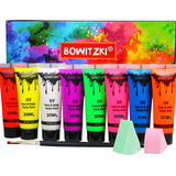Bowitzki Uv Neon Body Paint 8 X 30ml Kit De Pintura Facial 1