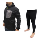 Combo Inv! Campera Lluvia + Calza Termica Deportiva