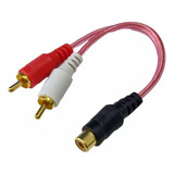 Cable 2 Plug Rca Y Jack Rca 10 Cm  2 Piezas