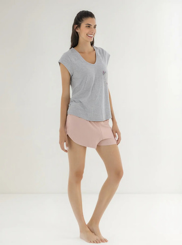Pijama Manga Larga O Corta Short Algodón Mujer Tops & Bottom