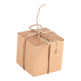 Cajas De Regalo Pequeñas De Papel Kraft, Paquete De 50 Cajas