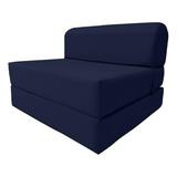 Sofá Cama Plegable D&d Futon Furniture Azul Marino, Espuma D
