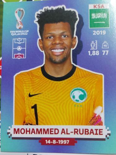 Lamina Album Mundial Qatar 2022 / Mohammed Al Rubaie / Ksa4