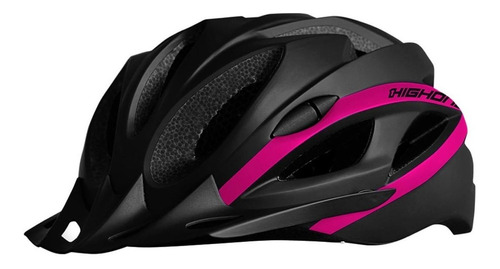 Capacete Ciclismo High One Win Com Pisca Led Bicicleta Promo Cor Preto/rosa Tamanho G