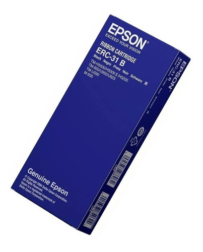 Cinta Original Epson Erc-31b Negro Epson Tm-h5000 Ii H5200 Tm-950 930 Ii 950p U950 U925 U590 M-930