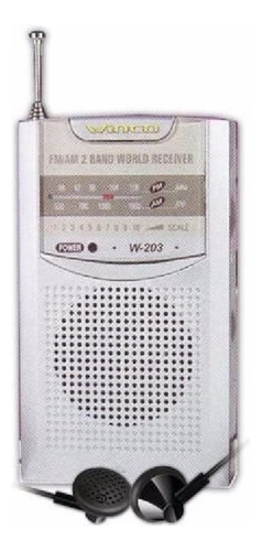 Radio  Winco W203 203 Analógico Portátil Color Gris