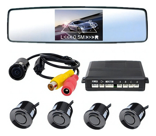 Sensor De Estacionamiento Con Espejo Camara Retrovisora Kube