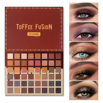Paleta de Sombras UCANBE Toffee 48 Colores Marrón Mate Shimmer Satinado | MercadoLibre