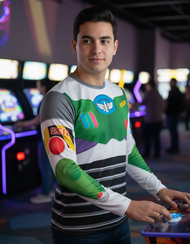 Playera Sublimada Traje Buzz Manga Larga