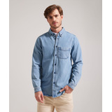 Camisa Hombre Patprimo M/l Azul Algodón 44012828-580