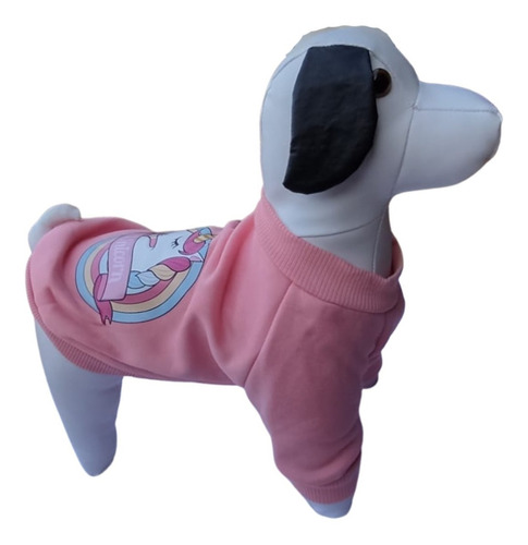 Roupa Pet Moletom Frio Estampas Unicórnio Rosa - Buldogue