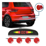 Sensor Traseiro Quantum Vermelho Sonoro Estacionamento