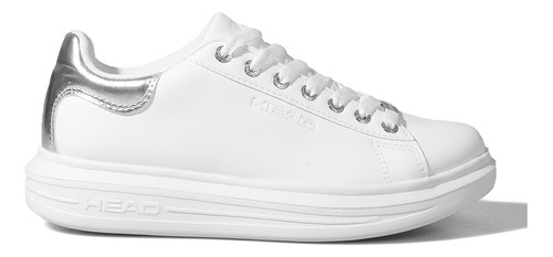 Zapatillas Head Plataforma Paris Blanco Plata Mujer