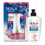 Skala Shampoo Acond Bomba De Vitaminas Crema De Peinar Kitx3