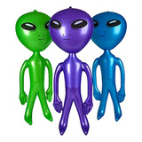 Vlish 3 Alien Inflable - Paquete De 3 Jumbo - Verde, Púrpura