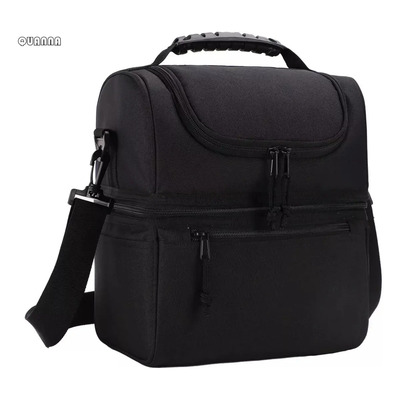 Bolsa Del Almuerzo Quanna Bl-116 Litros Lonchera Térmica Para Comida Reutilizable Hielera Termica De 2 Capas Para Hombres Y Mujeres, Grande Capacidad Bolsa Térmica Para Oficina (negro) | MercadoLibre