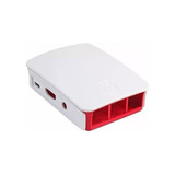 Case Plastico Para Raspberry Pi 3 B - Branco/vermelho