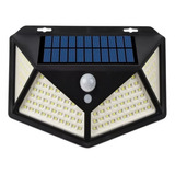 Lampara De Panel Solar Para Exteriores De 100 Led Y Sensor