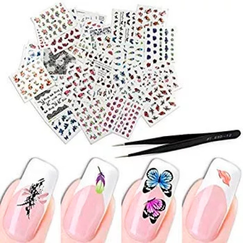 Stickers Surtidos Para Uñas 800 Stickers Nail Art Pack 