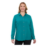 Blusa Mujer Lisa Estampada Verde Oscuro Fashion's Park