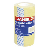 10pz Cinta Adhesiva Janel Transparente 12mm X 33m Rollo