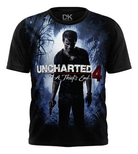Camisa Camiseta Uncharted 4 Jogo Exclusivo De Ps4 Aventura