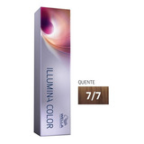  Tinta De Cabelo Wella Illumina Color Coloração Profissional Tom 7/7 Louro Médio Marrom