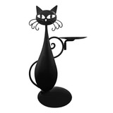 Candelabro Vintage Con Forma De Gato, Candelabro De Escritor