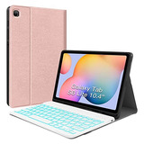 Funda Con Teclado Juqitech / Para Galaxy Tab 10.4  / Pink