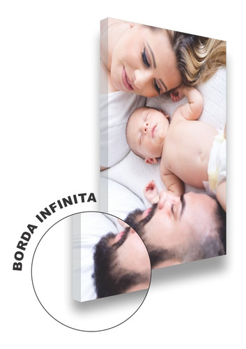 Quadro Personalizado Borda Infinita Envie Sua Foto 9mm 60x40