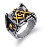 Anillo De Hombre Mason Acero Titanio Moda 2020