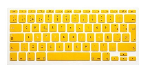 Protector De Teclado Silicona Amarillo Macbook Pro A1707