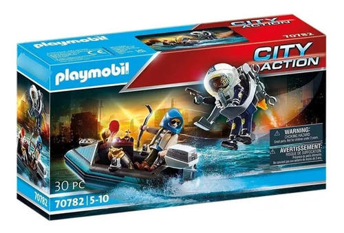 Playmobil City Action Policía Con Mochila Propulsora - 70782