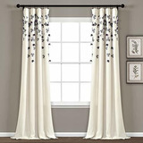 Lush Decor Panel Curtain Gota De La Flor De La Ventana (sing