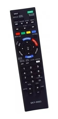 Controle Remoto Tv Para Sony Bravia Teclas  Rm-yd078