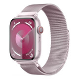 Malla Milanesa Para Apple Watch 41/40/38mm. 9/8/7 Rosa