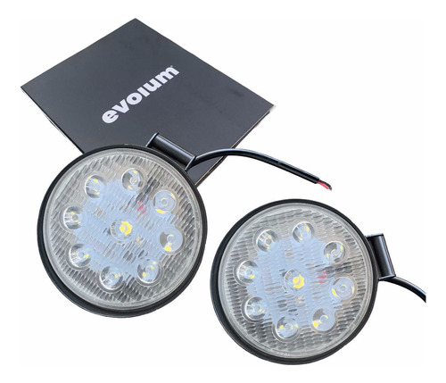 Par Faros Auxiliar Luces Led  4.5  Redondo 