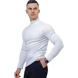 Cacharrel Masculina Blusa Gola Alta Manga Longa Basica