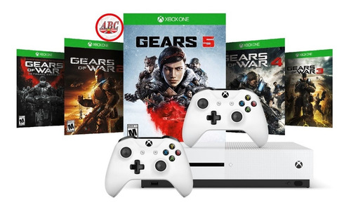 Xbox One S 1tb Gears Of War 5 + 4 Juegos Extra + 2 Controles