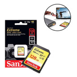 Cartão De Memória 128gb Sandisk Sdxc Ext 180 Mb/s 4k +leitor
