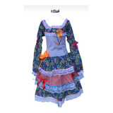 Fantasia/roupa Vestido Junino Gardenia Infantil Luxo