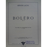 Partitura Violino Piano Boléro Op. 94  Bénoni Lagye