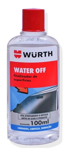  Water Off Repelente De Agua Para Vidrios 100ml Wurth