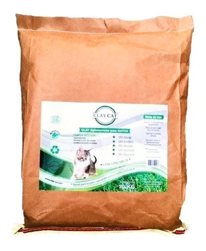 Clay Cat Piedras Sanitarias Aglomerante Neutraliza Gato 10kg