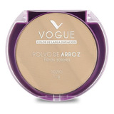 Base De Maquillaje En Polvo Vogue Polvo Compacto Polvo De Arroz Polvo De Arroz Matificante Vogue Tono Vainilla - 11g