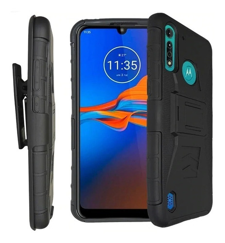 Protector Clip Uso Rudo Para Motorola G8 Power Lite Mayoreo