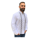 Guayabera Artesanal Para Caballero Manga Larga