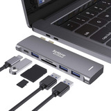 Adaptador Para Macbook Pro/air M1 Usb C Hub Thunderbolt Gray